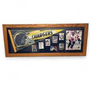 Drew Brees San Diego Chargers Vintage Framed Pennant & Player Card Collage